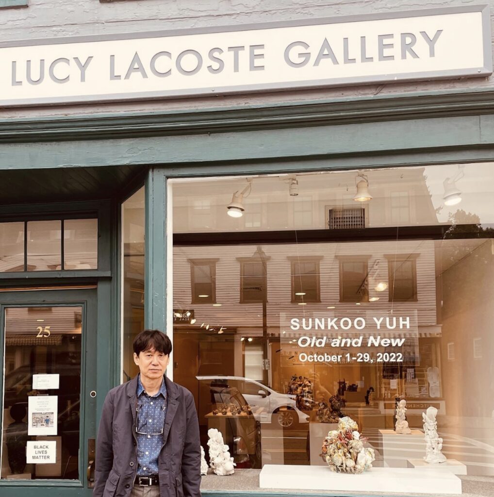 Sunkoo Yuh outside Lucy Lacoste Gallery.