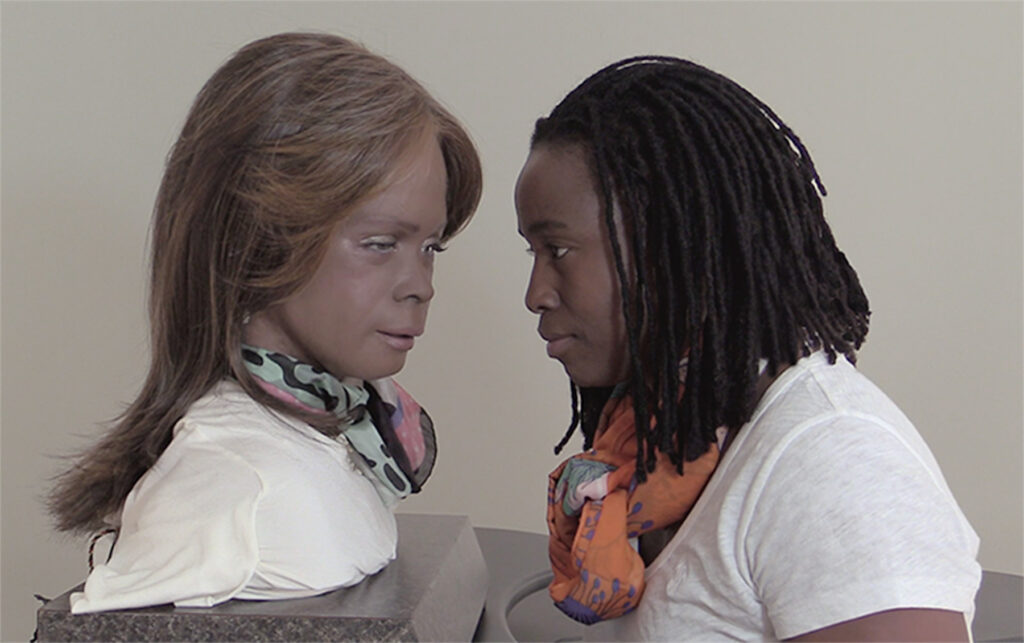 tephanie Dinkins, Conversations with Bina48, ongoing video project, 2014-present.