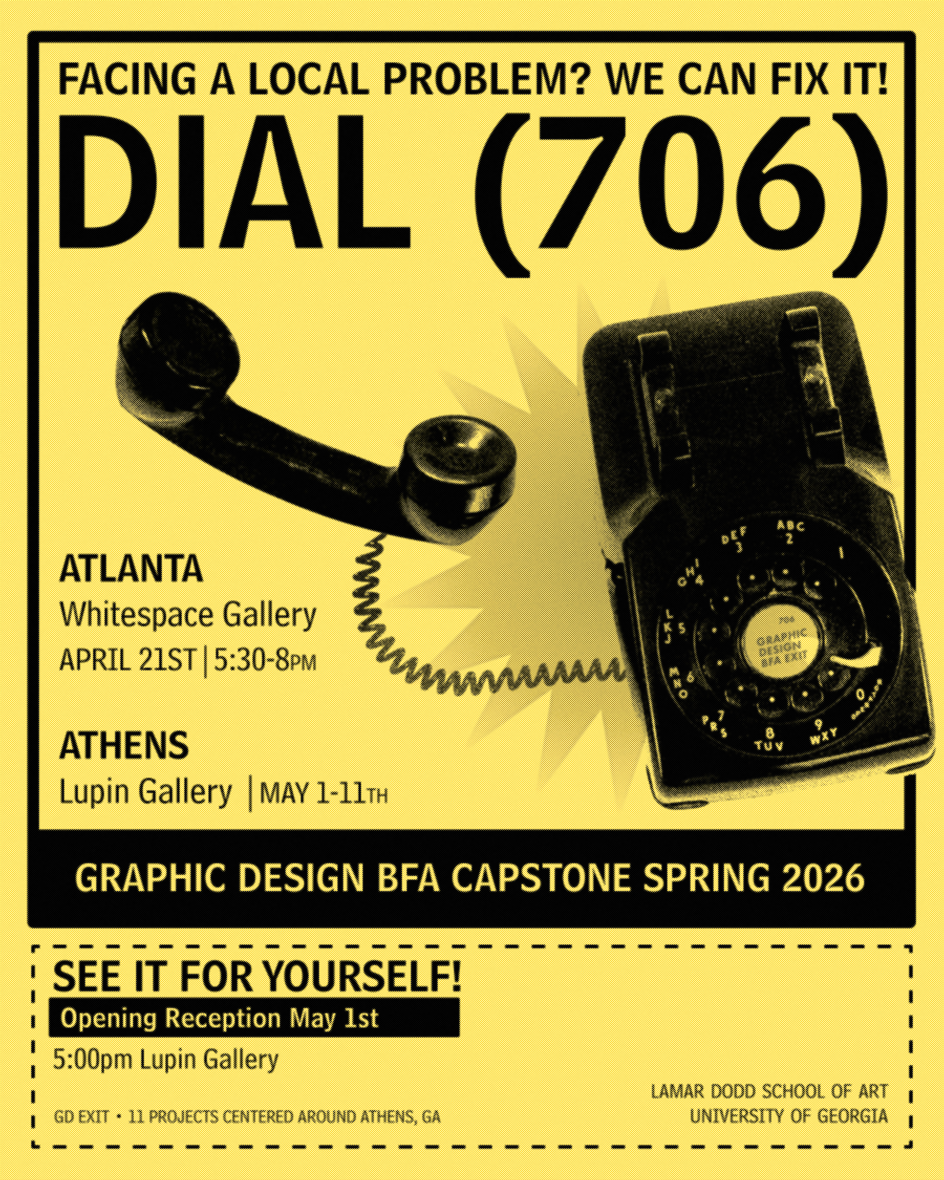 Dial (706): 2026 Spring Graphic Design BFA Exit Show