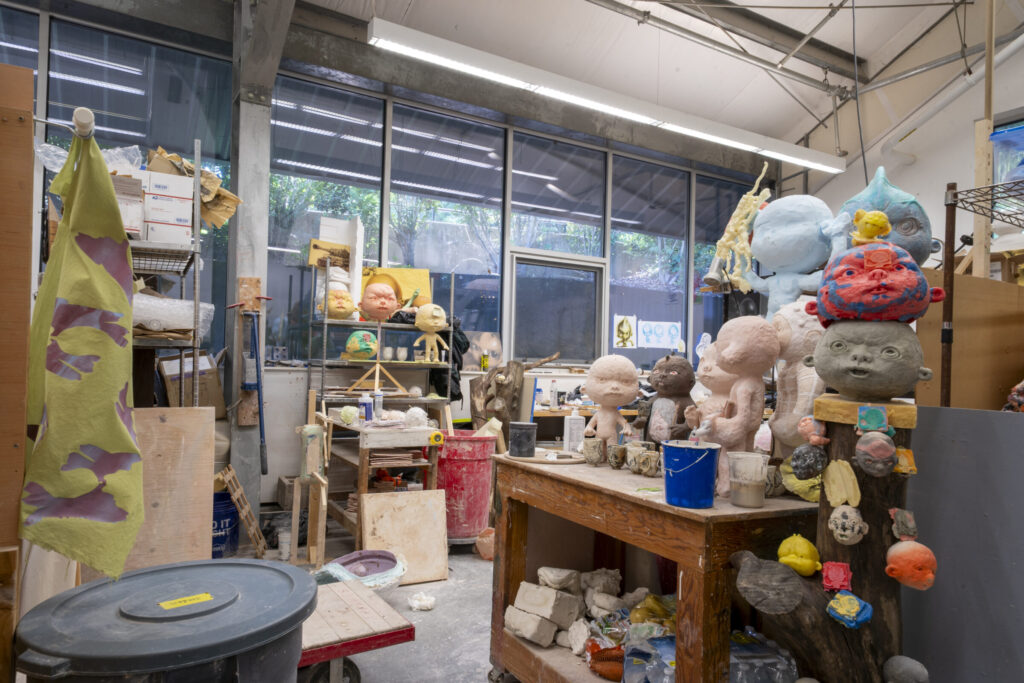 Work in progress in an MFA studio