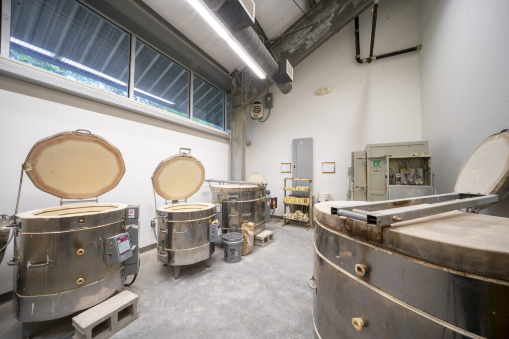 One of the kiln rooms in the ceramics building